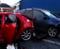 Accident pe Valea Oltului - în Bujoreni Vâlcea cu trei victime - coliziune între un TIR şi două autoturisme dintre care unul cu refugiaţi ucraineni Foto ISU Vâlcea