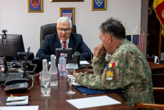 Tîlvăr a discutat cu secretarul american al apărării, Lloyd Austin. FOTO MApN