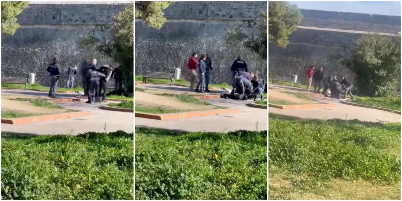 Iulian Peagu a fost pus la pământ și reținut FOTO Captură video