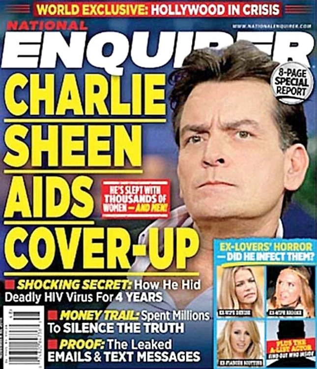 A fost dat în vileag  de revista  „National Enquirer”