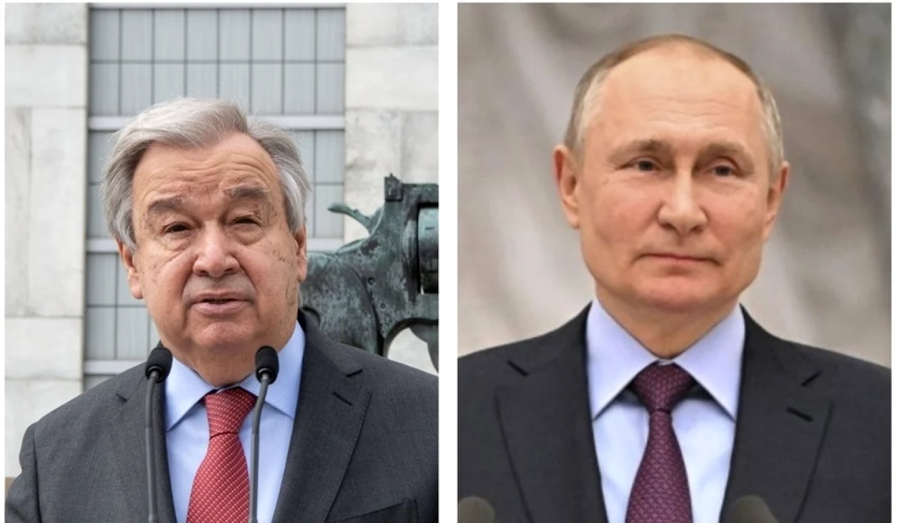 Antonio Guterres şi Vladimir Putin