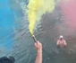 Avram Iancu a înotat 12 ore în Bega FOTO Ş.Both