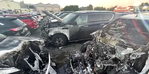 Cinci masini inchiriate de Secret Service pentru o vizită a lui Biden au luat foc FOTO Captură