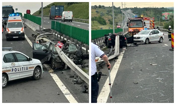 Accident cu răniți pe A2