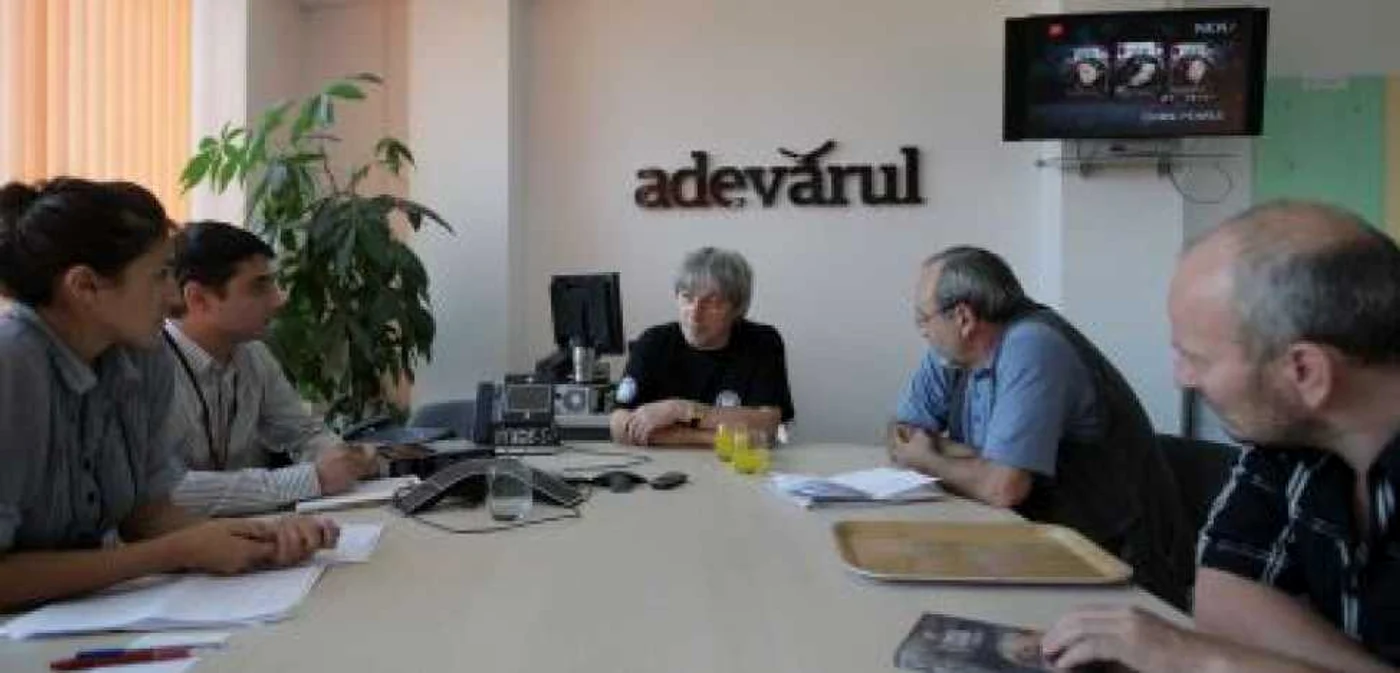 Marius Oprea şi Gheorghe Petrov, în redacţia ADS Cluj