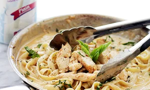 Skinny Chicken Fettuccine Recipe by Diethood jpeg
