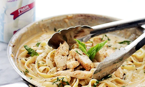 Skinny Chicken Fettuccine Recipe by Diethood jpeg