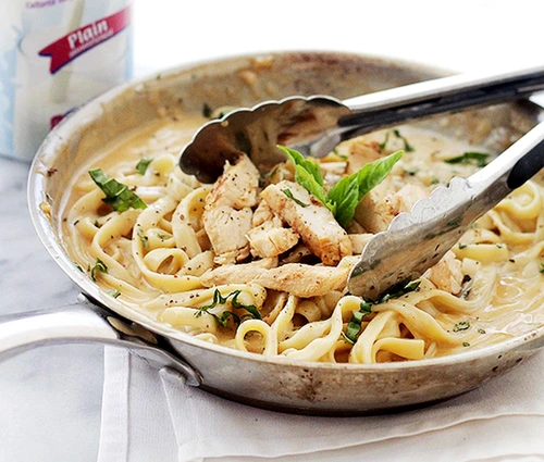 Skinny Chicken Fettuccine Recipe by Diethood jpeg