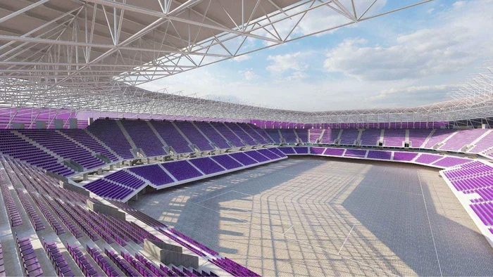 Randare cu noul stadion din Timișoara FOTO Facebook/Alin Nica