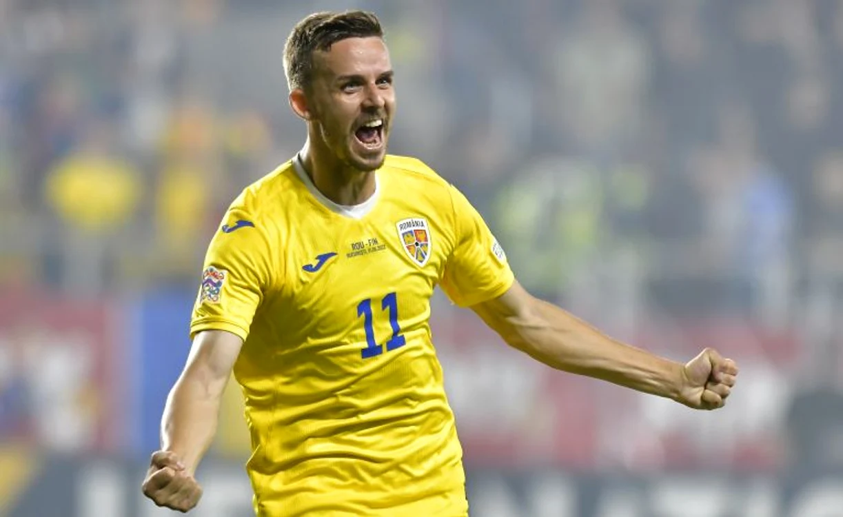 Nicușor Bancu și bucuria marcării primul gol la națională (FOTO: Sportpictures)