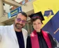 Andrei Aradits, alături de fiul său, Eric, la festivitatea de absolvire a liceului / foto: arhiva personală
