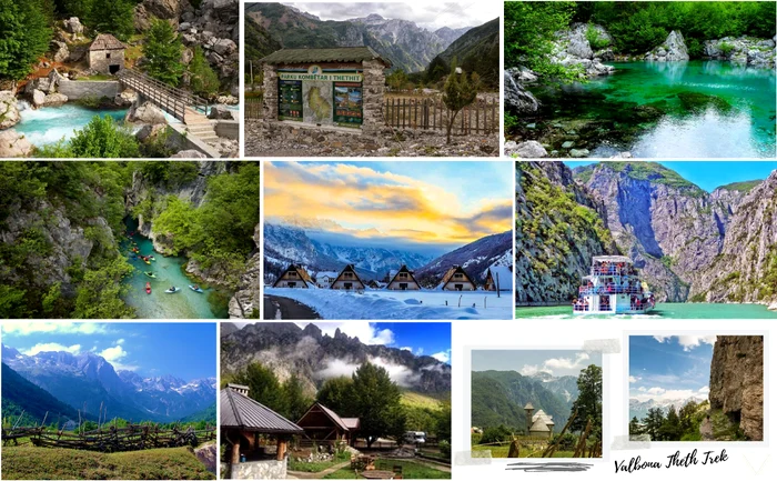 Colaj de imagini cu atracțiile turistice din Albania Sursă DMS