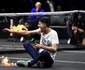 Un protestatar și-a incendiat brațul la Laver Cup FOTO EPA-EFE