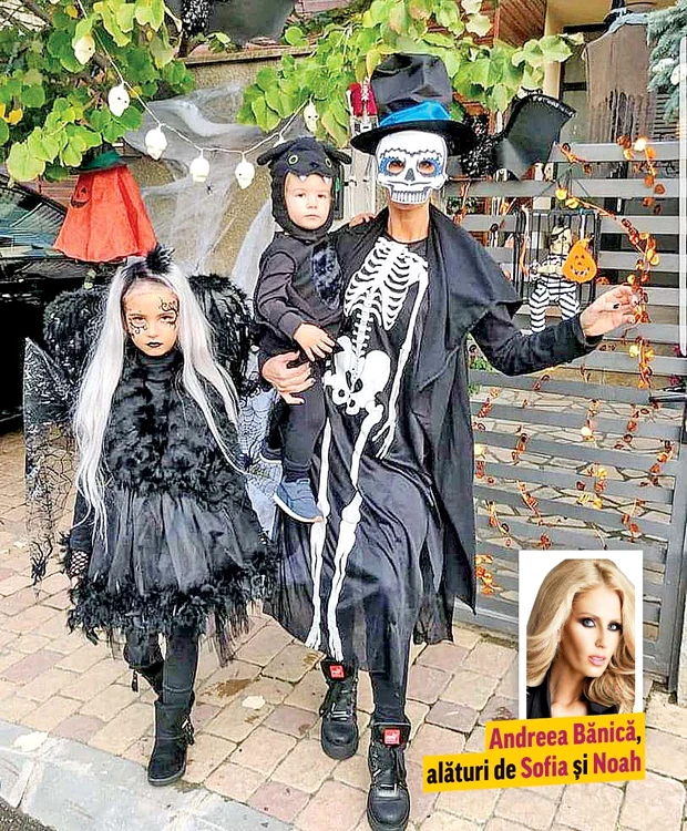 
    Anda Adam şi Evelin,  costumate ca prinţesa Elsa  