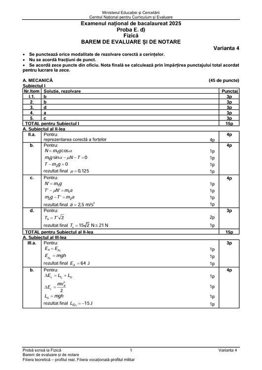Bacalaureat 2025 - sesiunea de toamnă. Elevii au susținut proba la alegere a profilului. Subiecte și bareme de corectare 36 image