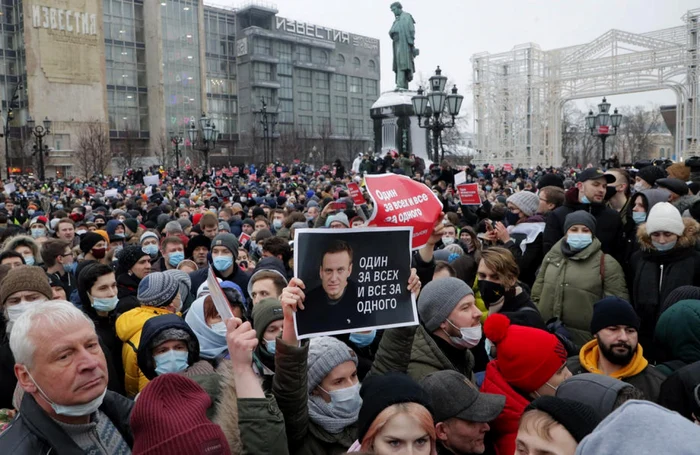 Protest susţinere Alexei Navalnîi - Rusia / 23 ian 2021 / FOTO EPA - EFE