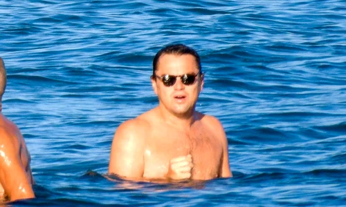 Leonardo Dicaprio appears self conscious when spotted shirtless in Malibu jpeg