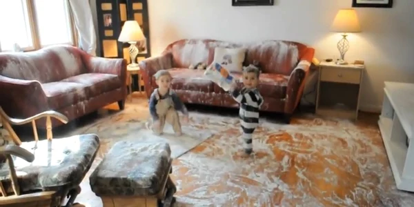 Aşa arăta sufrageria „decorată“ de copii