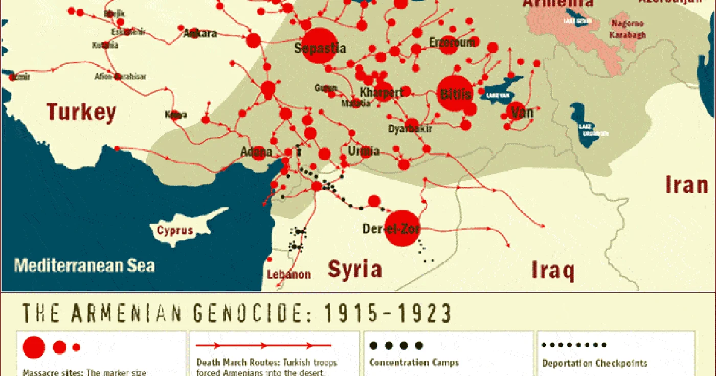 Harta genocidului armean FOTO genocide-museum.am