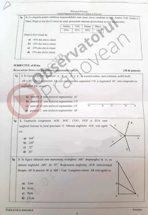 Subiecte Evaluare Naţionala 