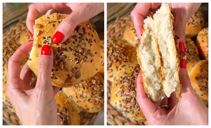 Rețeta delicioasă de chifle cu semințe / FOTO: Colaj captură video TikTok