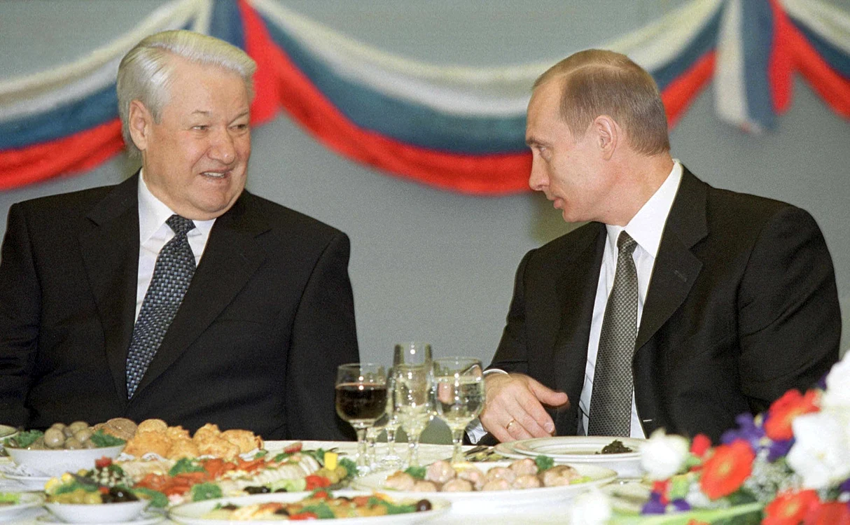 Boris Elțîn și Vladimir Putin/FOTO: AFP