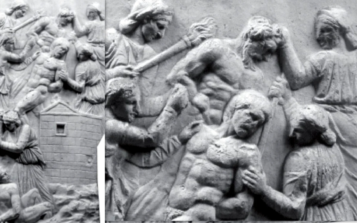 Preotesele dacilor.  Sursa Columna lui Traian, Cimec 2002