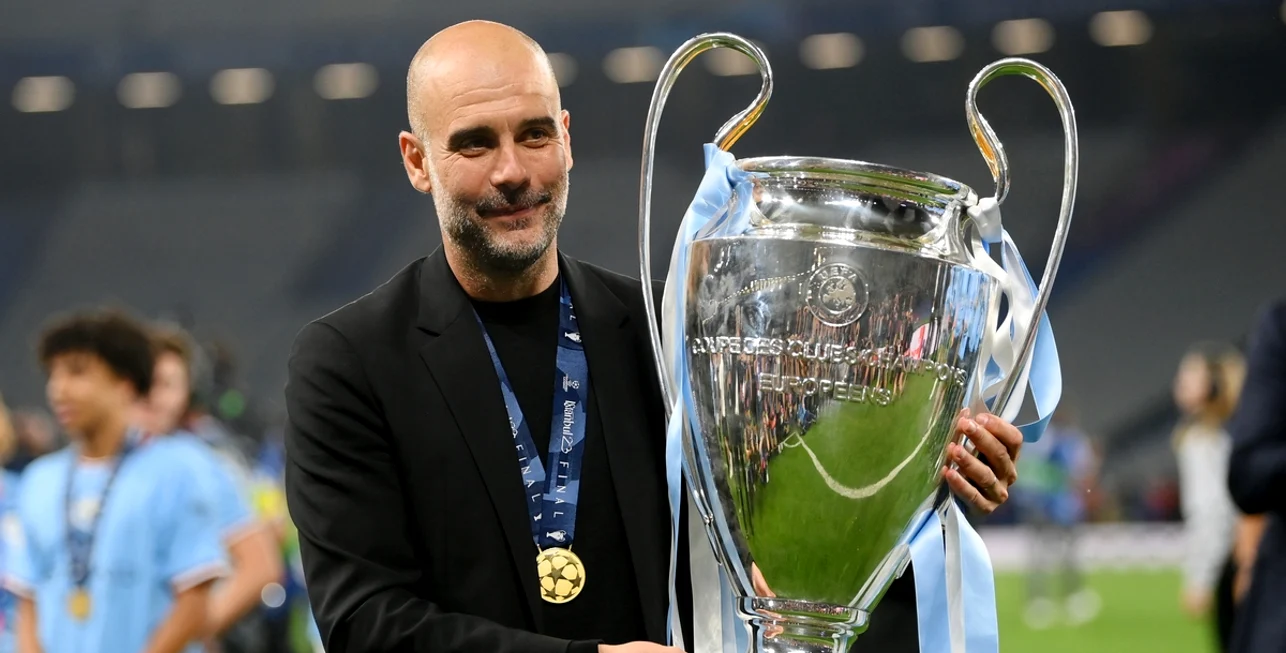 Pep Guardiola a adus trofeul Ligii Campionilor în premieră pentru Manchester City. Foto Getty images