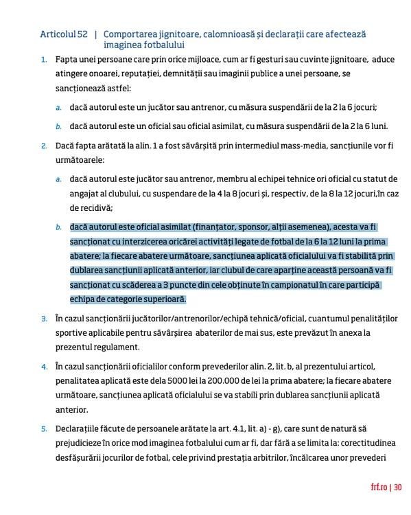 Regulamentul FRF e făcut pentru fraieri. Foto frf.ro