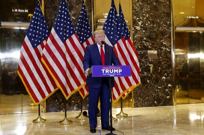 Trump ține o conferință de presă după pronunțarea verdictului FOTO EPA-EFE
