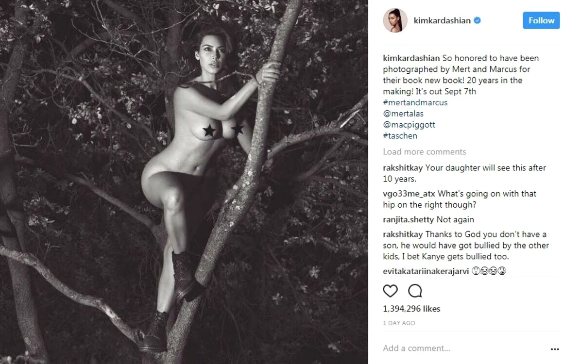 kim kardashian goala copac foto instagram