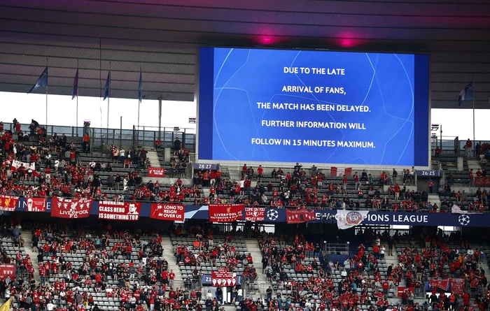 Mesajul prin care UEFA dădea vina pe fanii Liverpool Foto EPA EFE