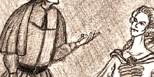 Farmecul comediei, surprins într-o ilustraţie din volum