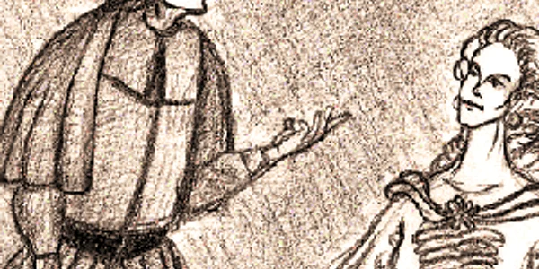 Farmecul comediei, surprins într-o ilustraţie din volum