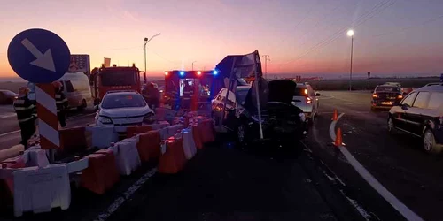 Accident pe DN 1, în Prahova. FOTO IPJ Dâmbovița