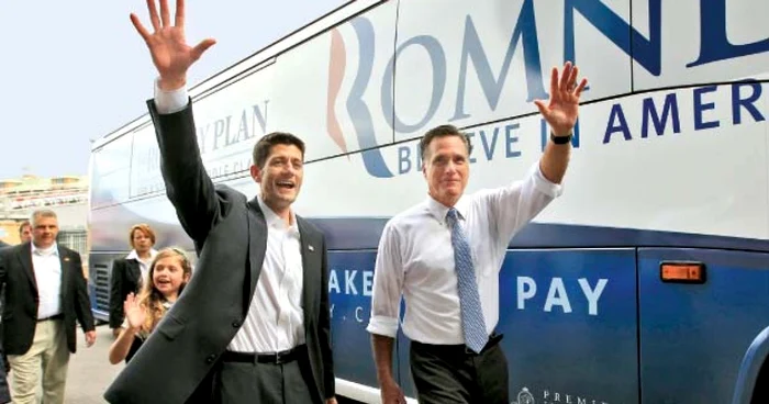  Paul Ryan şi Mitt Romney vor face echipă pentru a ajunge la Casa Albă  