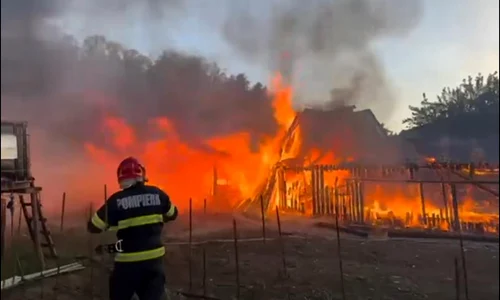 incendiu Bistrita Năsăud captură video Facebook jpg