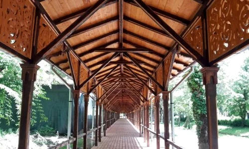 Aleea din lemn din parcul de la Buziaş, pe care se plimba şi împărăteasa Sissi, a fost restaurată FOTO jpeg