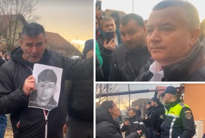 proteste in comuna unde se afla criminalul de 13 ani din timis foto captura video facebook tele europa nova png