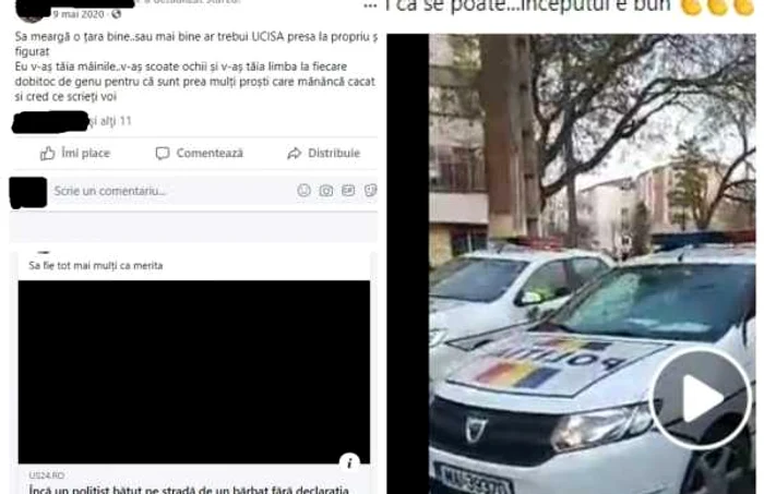 Postări pentru care bărbatul este acuzat de instigare publică şi incitare la ură