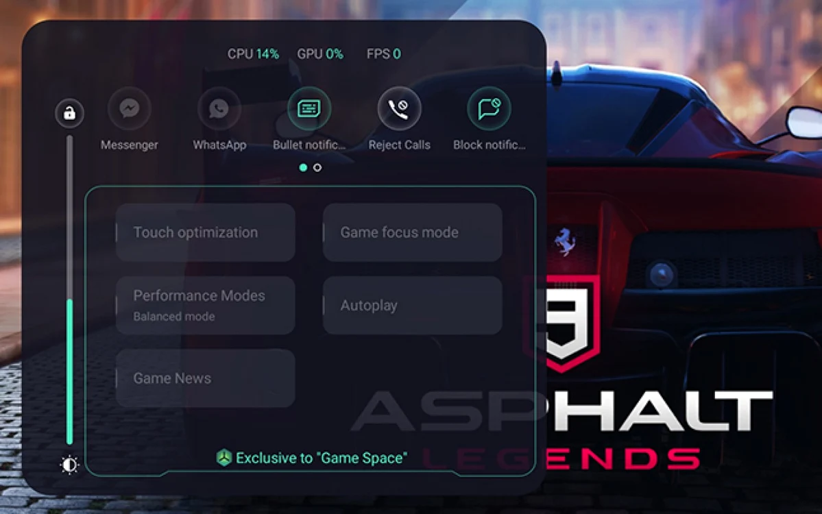 realme GT Mater Edition Game space aplicatie