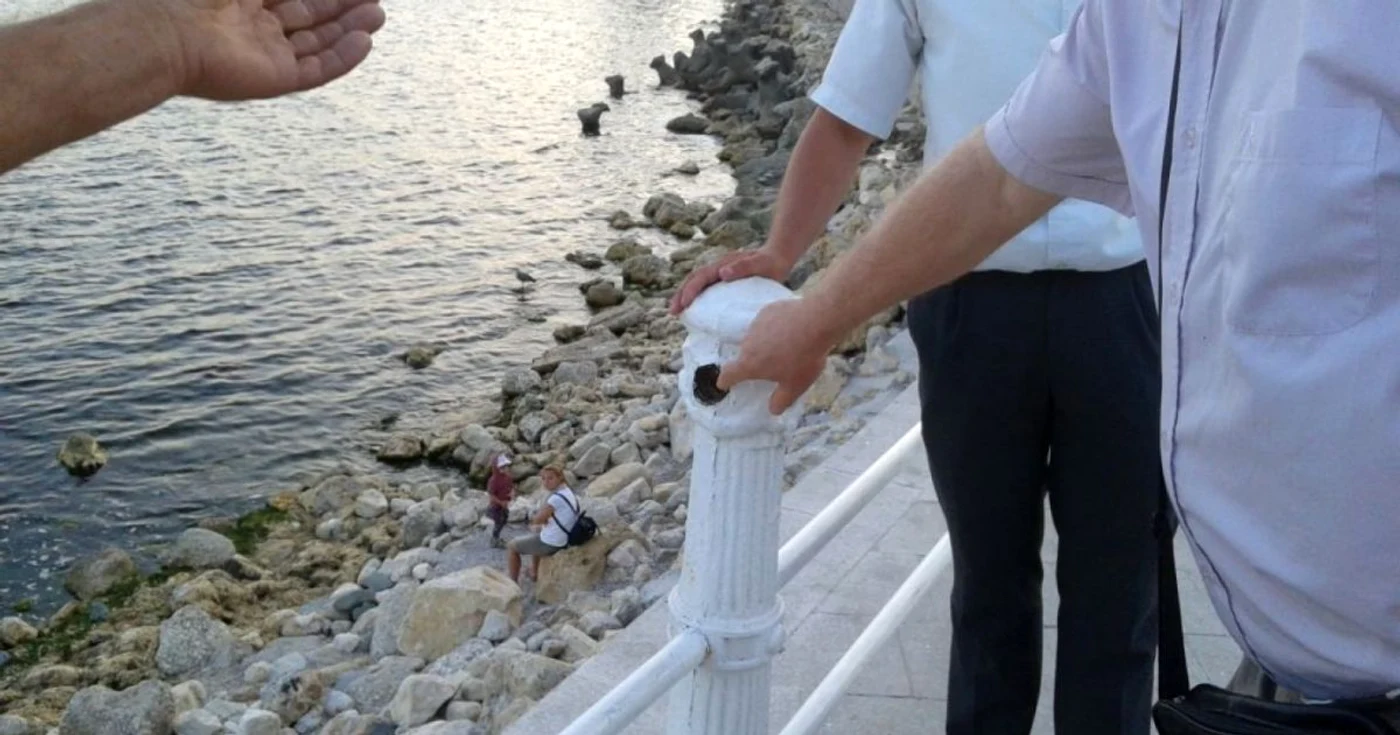 Balustrada din zona Cazino a cedat în 2015 FOTO S.I.