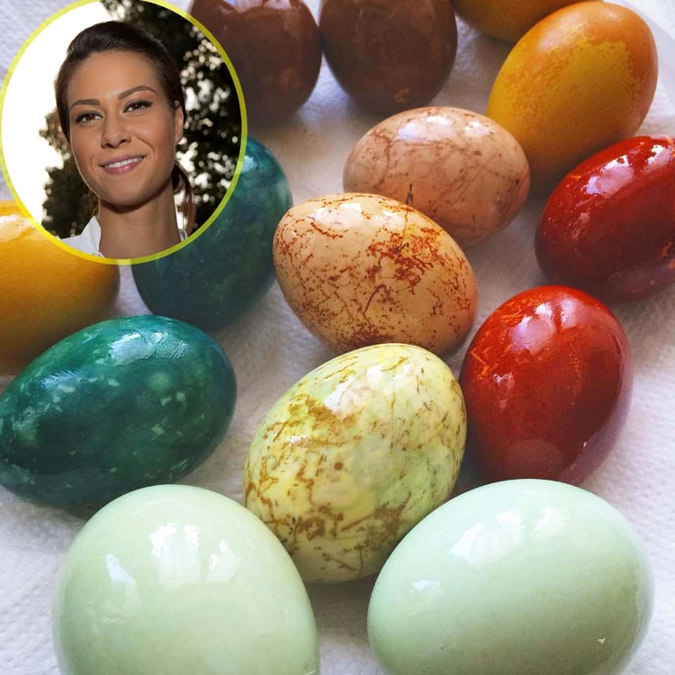 Ouăle au fost vopsite de Andreea Moldovan cu ajutorul culorilor naturaleFoto Arhivă Personală