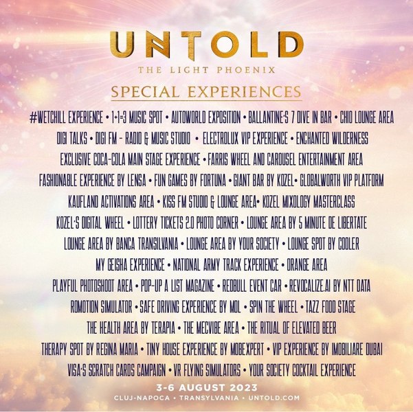 Experiențe unice la UNTOLD 2023