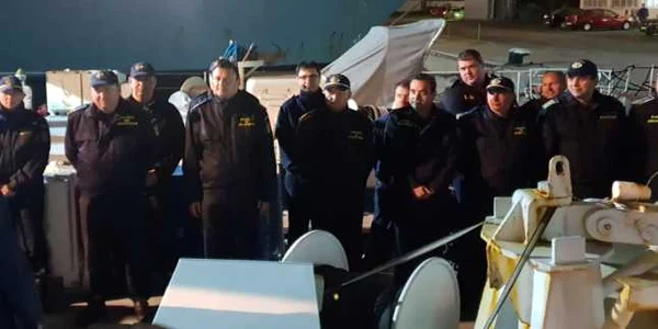 Poliţiştii de frontieră la final de misiune în Marea Egee FOTO Garda de Coastă