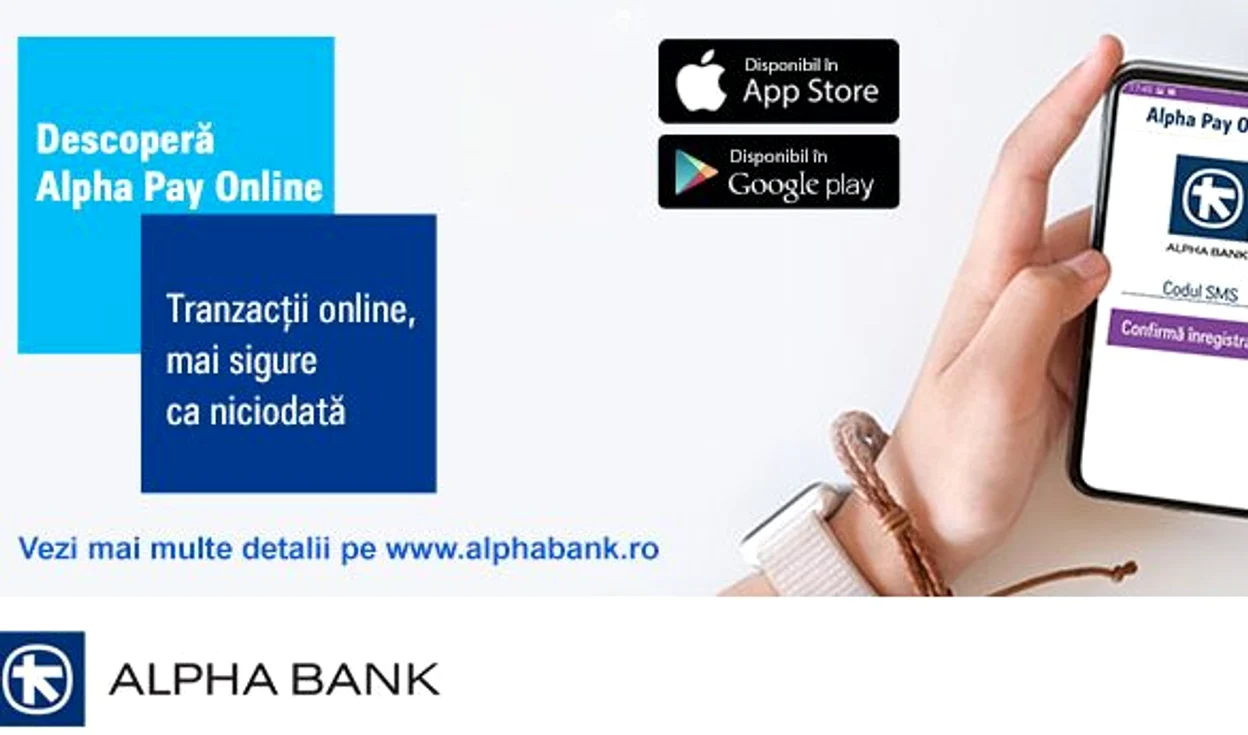 Alpha Bank trece la autentificarea biometrică prin noua aplicație de plată