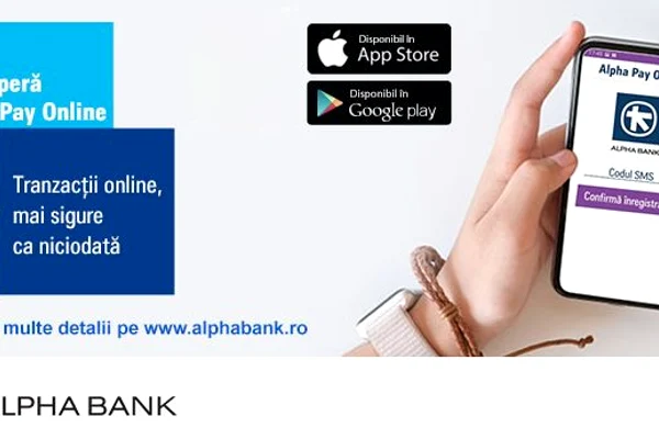 Alpha Bank trece la autentificarea biometrică prin noua aplicație de plată
