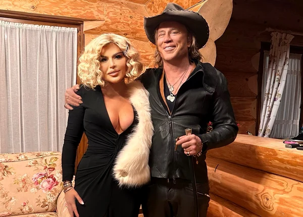 Loredana Groza și Mickey Rourke. FOTO Facebook Loredana Groza