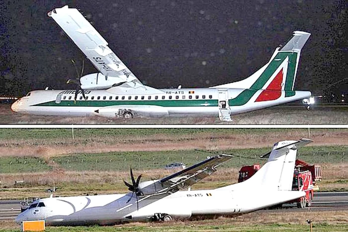 Piloţii români au scăpat  doar cu răni minore (Fotografii: Ansa Telenews)