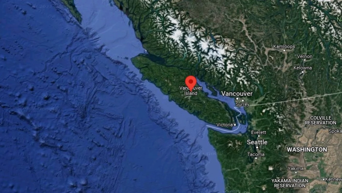 Insula Vancouver - captură Google Maps